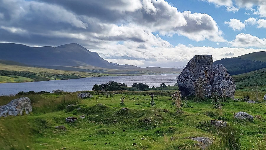 Grumbeg, Blick auf Loch Naver und Ben Kilbreck
