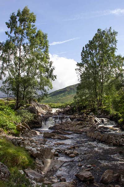 Glen Lyon und die Eibe von Fortingall 2 Wasserfälle im Glen Lyon