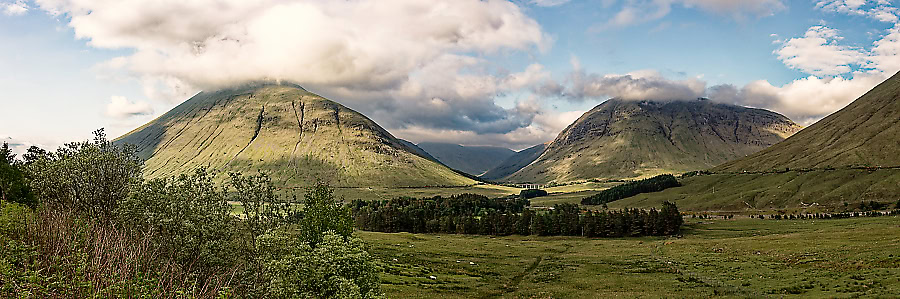Grampian Mountains an der A82 zwischen Tyndrum und Bridge of Orchy