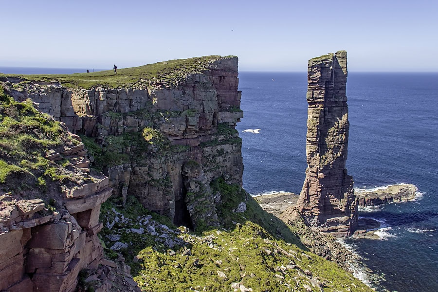 Die schönsten Sea Stacks in Schottland 7 Felsnadel Old Man of Hoy, Hoy, Orkney