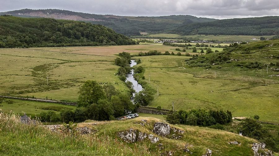 Ausblick von Dunadd Fort Kilmartin Glen