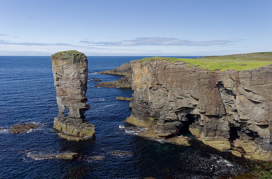 Die schönsten Sea Stacks in Schottland 6 Sea Stack Yesnaby Castle, Okrney Mainland