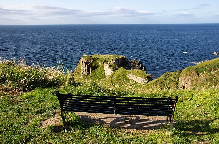 Aussichtsbank bei Findlater Castle