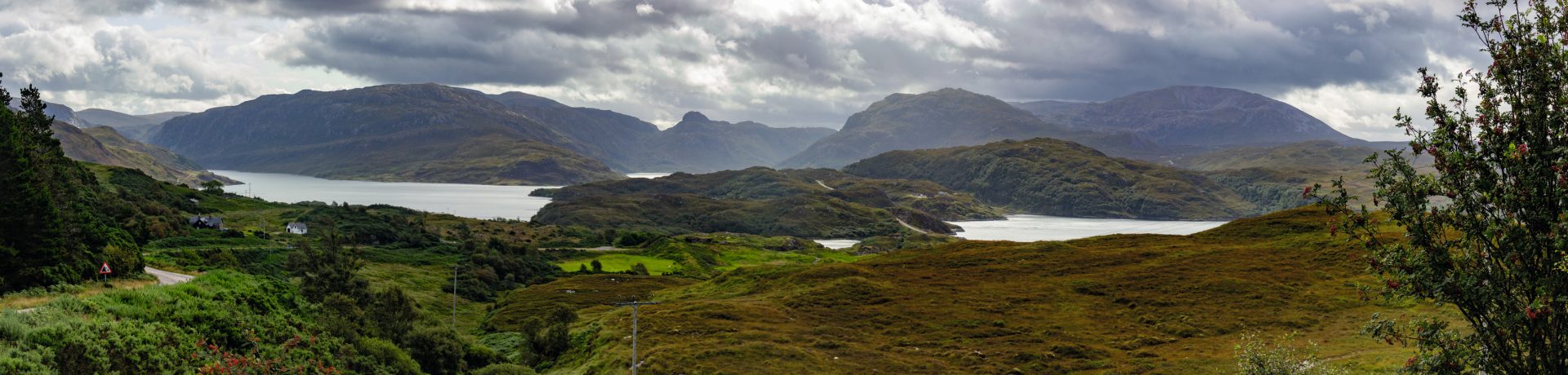 Aussicht auf die Berge von Assynt  bei Kylesku