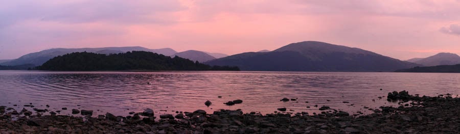 Sonnenuntergang am Loch Lomond