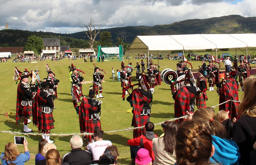 Pipeband bei den Highland Games in Stirling