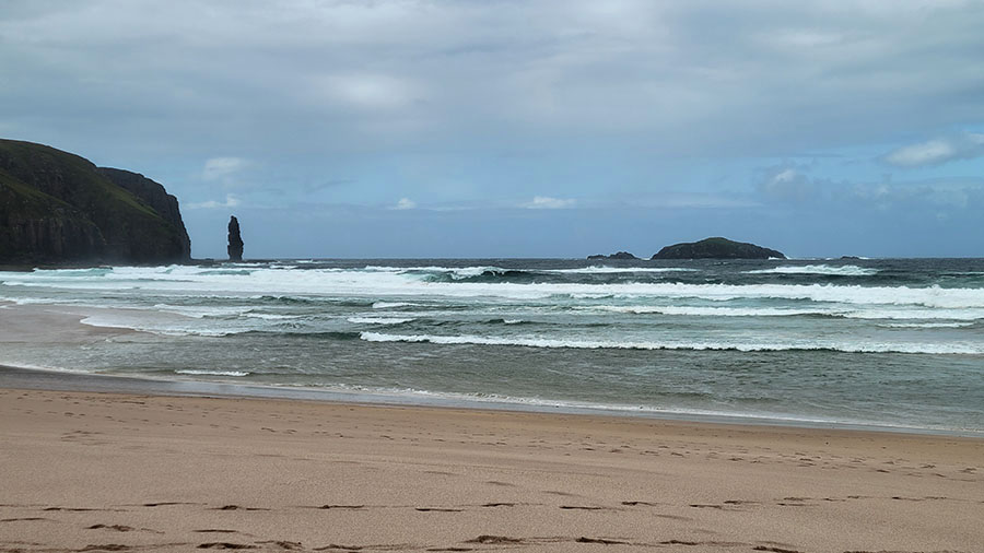Die schönsten Sea Stacks in Schottland 3 Sea Stack Am Buchaille, Sandwood Bay, Nord West Sutherland